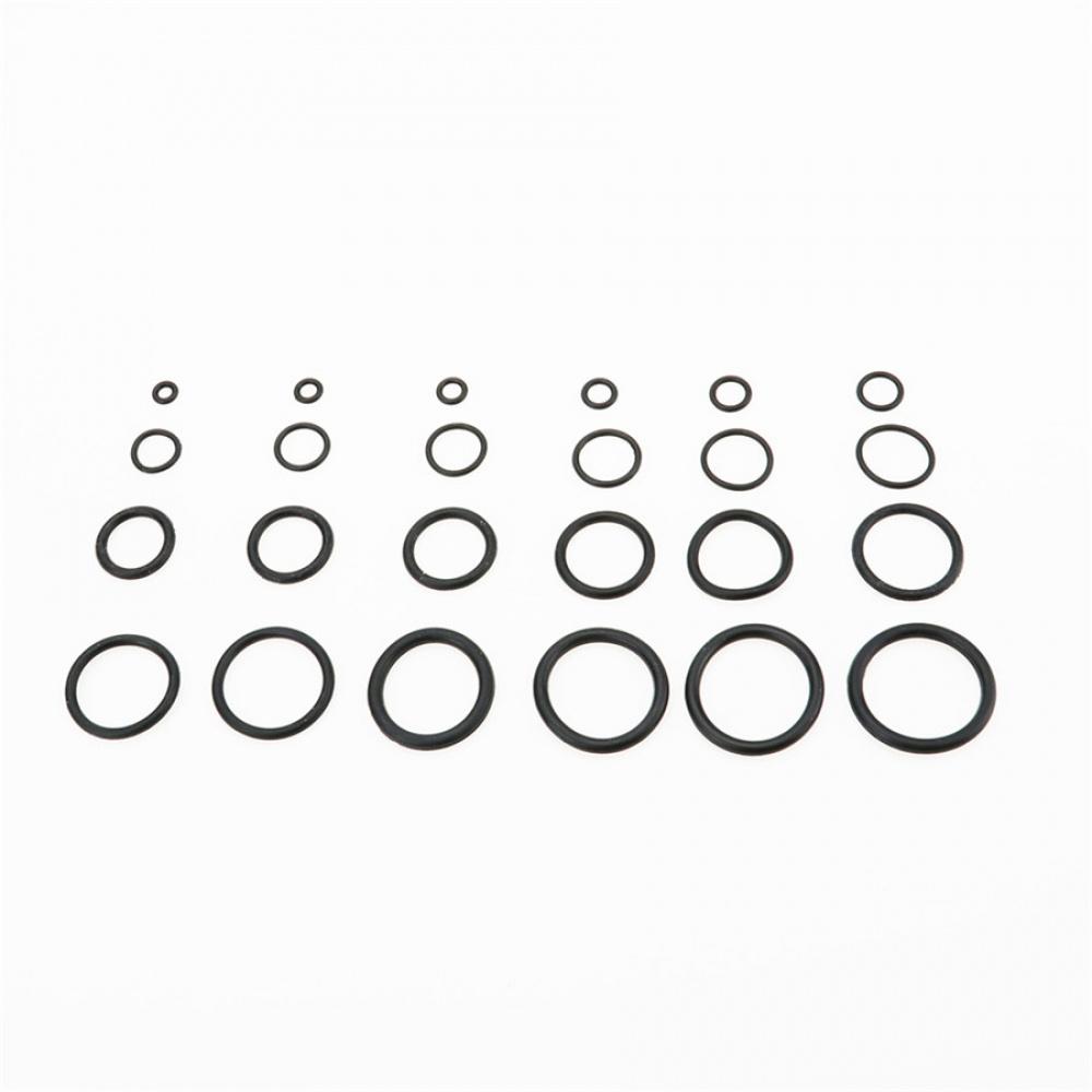 Universal set of gaskets-O-rings made of nitrile rubber 740 pcs. for car air conditioning repair, thickness 1.5 mm, 2.4 mm, 3.1 mm, black color