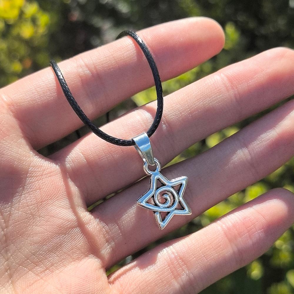 Y2K punk star moon sun metal pendant necklace, unisex, hip-hop personality trend pendant, simple wax rope necklace, jewelry