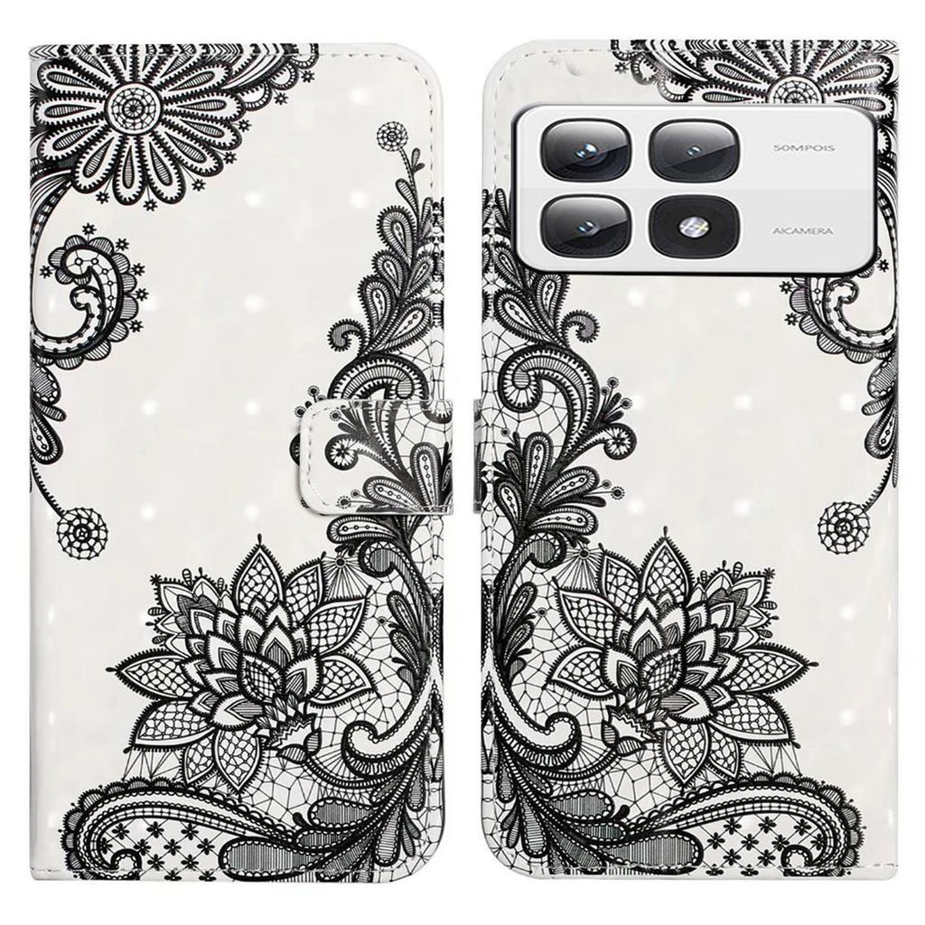 Etui dla Xiaomi 14T Pro 3D Kreatywny Wzór Skóra PU Stojak Pokrowiec na Telefon