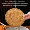 Rattan Heat-Insulating Mat Table Mat Anti-Scalding Pot And Plate Mat High-Temperature Resistant Teacup Mat