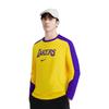 Nike X Collaborazione NBA Girocollo Moda Confortevole Color Block Asciugatura Rapida Maglietta Maniche Lunghe Uomo Top Giallo FQ3198-504