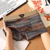 3pcs Summer Trend Breathable Men's Underwear Ethnic Retro Flat Underwear Men's Mid Waist Four Corner Shorts Boxer Brief