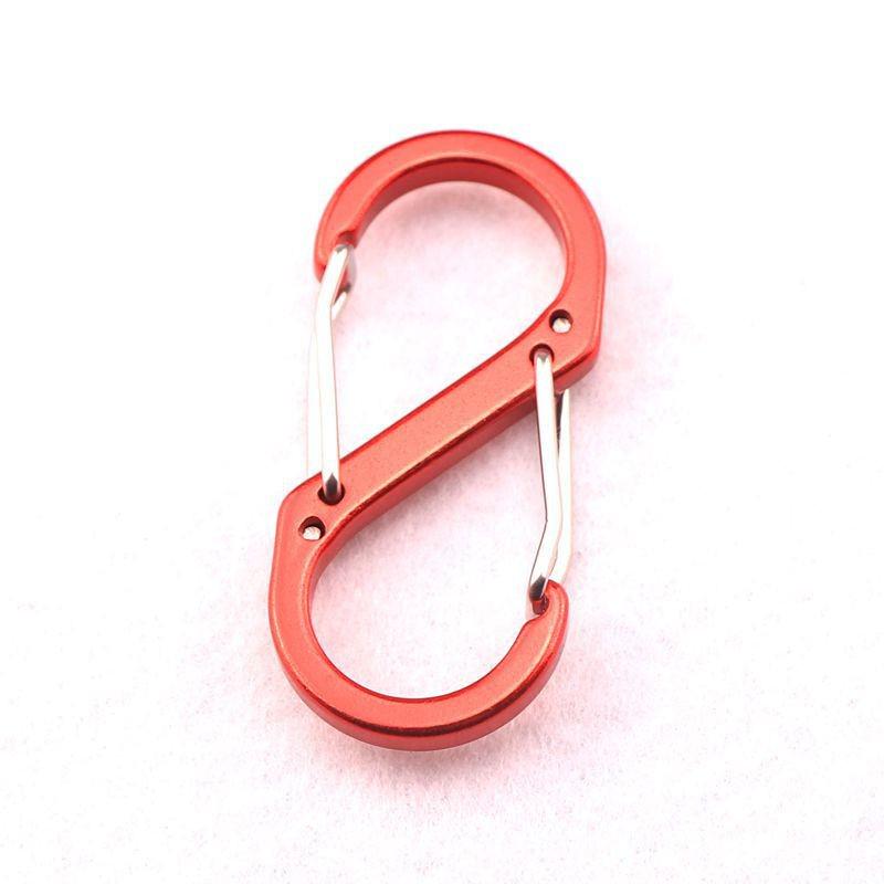 88MM S-shaped Aluminum Carabiner: Multi-functional Double-headed Buckle & Water Bottle Keychain