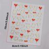 Heart Nail Decals 3D Red Pink Golden Love Design Nail Stickers Adhesive Valentine Sweet Nail Manicure Slider