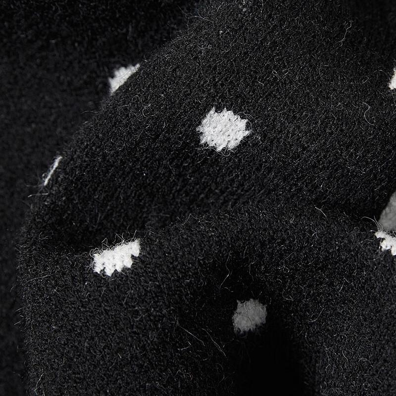 Women's V-Neck Polka Dot Knit Cardigan