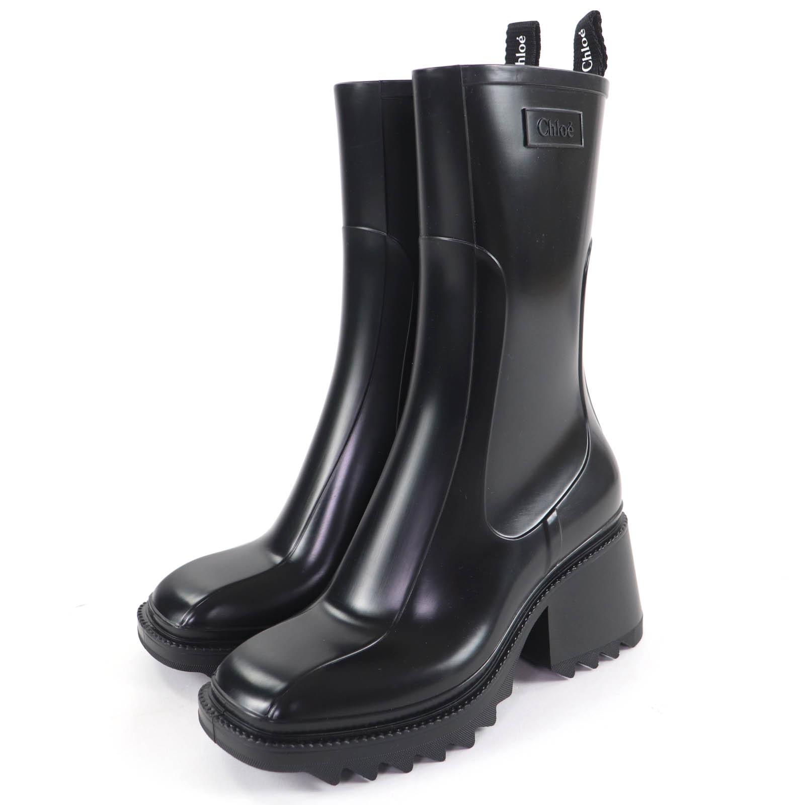 Pristine Chloe short boots BETTY Betty Side zip rubber rain boots black Women 35 Used