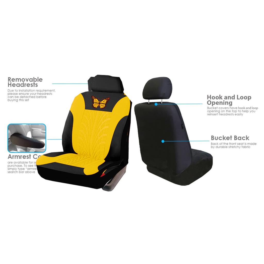Four-piece Universal Car Seat Cover, Embroidered Car Seat Protector, Car Interior Accessories, Waterproof And Stylish Car Seat Cover