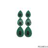 PESENAR 1920s Style Green Crystal Pearl Drop Earrings for Flapper Costume and Vintage Gatsby Accessory