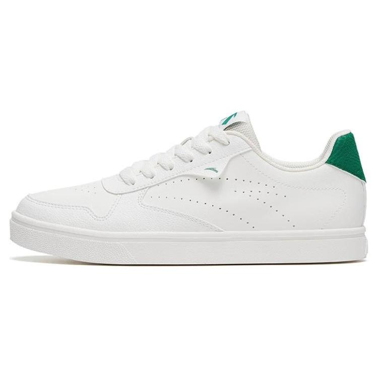 

New Anta Basic Anti Slip Wear Resistant Low Top Skateboard Shoes Men s White Green 112318015-1 40