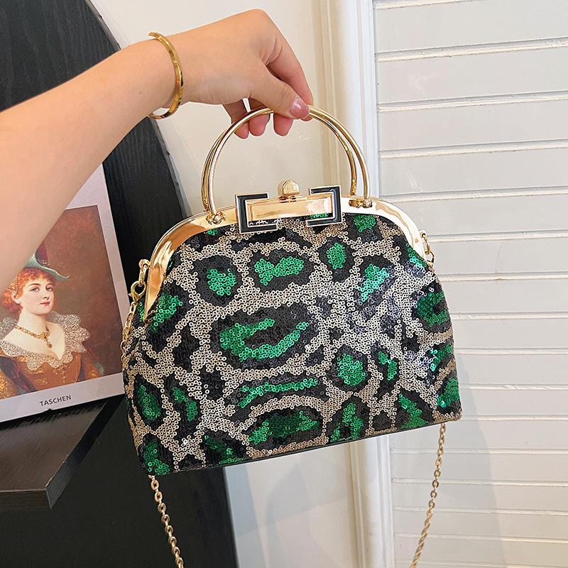 

Сумка-переноска женская сумка для ужина с пайетками сумочка для банкета зелёный