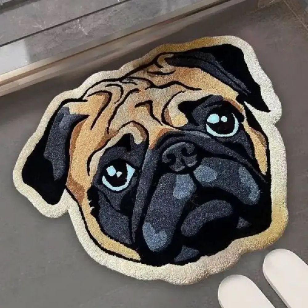 

French Bulldog Dog Rug Durable Non-Slip Doormat for Entrance Hallways Bedside Rug for Bedroom Entrances Home Decor 70x80cm