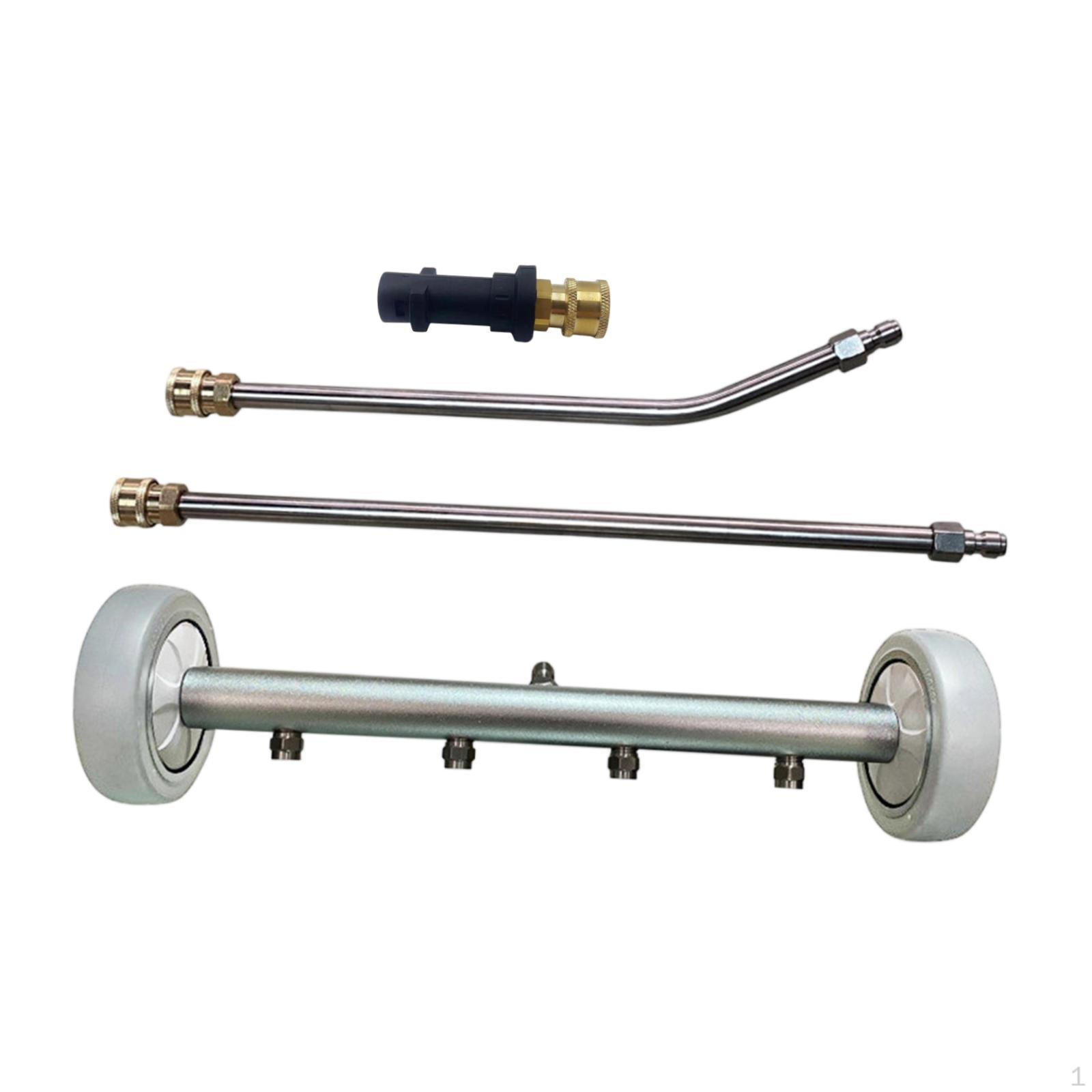 

Pressure Washer Undercarriage Cleaner Car Wash Water Broom with 2 Extension Rods Efficient Heavy