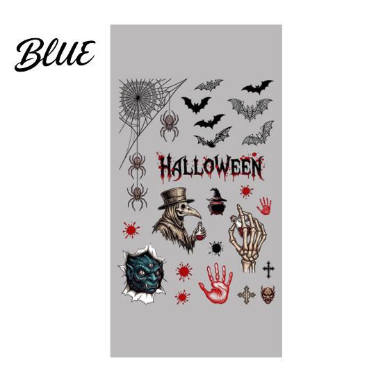 Static Cling Decals Halloween Electrostatic Glass Stickers Skull Demon Blood Handprints Bats Scary Window Outdoor Sticker Clings Spooky Stickers for