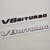 3D ABS Black Red Car Letters Logo V8 BITURBO Side Fender Badge Emblem Decal For Mercedes Benz AMG C63 E63S SL63 GLC63 G63 GLE63S