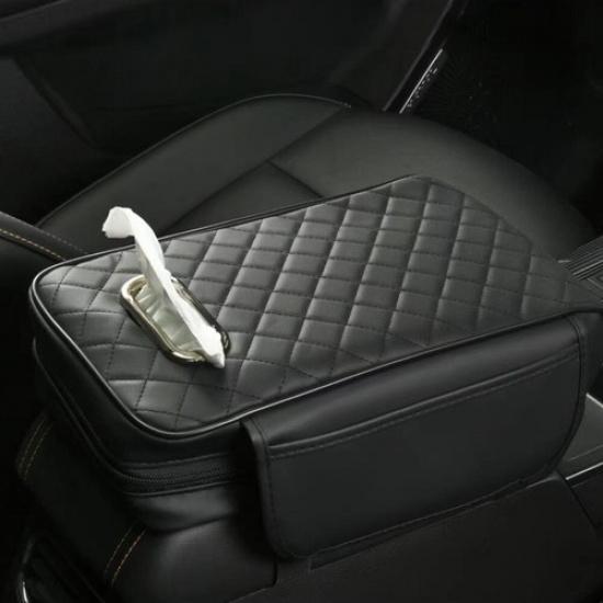 Car Armrest Cushion Cover Center Console Mat Storage Pad Interior Accessories