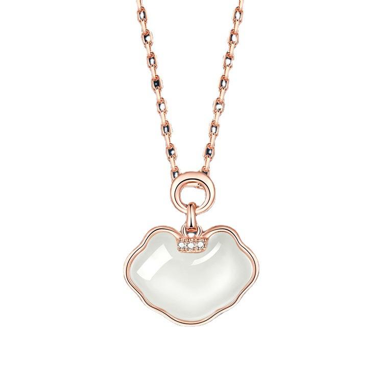 Safety Lock Necklace Women's Light Luxury Niche Design High-end Clavicle Chain Birthday Valentine's Day Gift