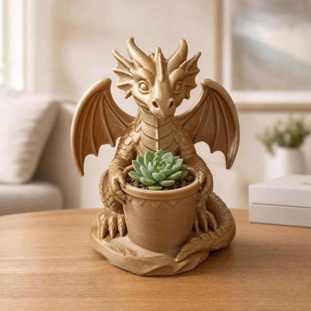 Gothic Style Dragon Planter Pot Home Decoration Dragon Statue Succulent Plant Flowerpot Home