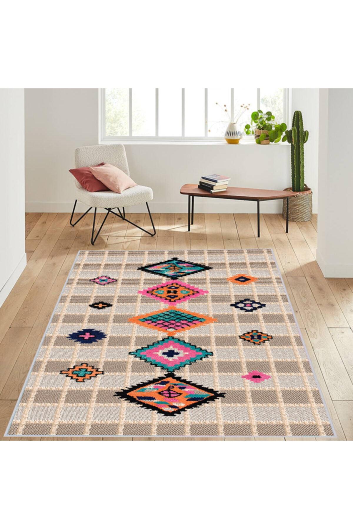 

Моющийся ковер с принтом Rovigo Home RVG1490 50x80 бежевый