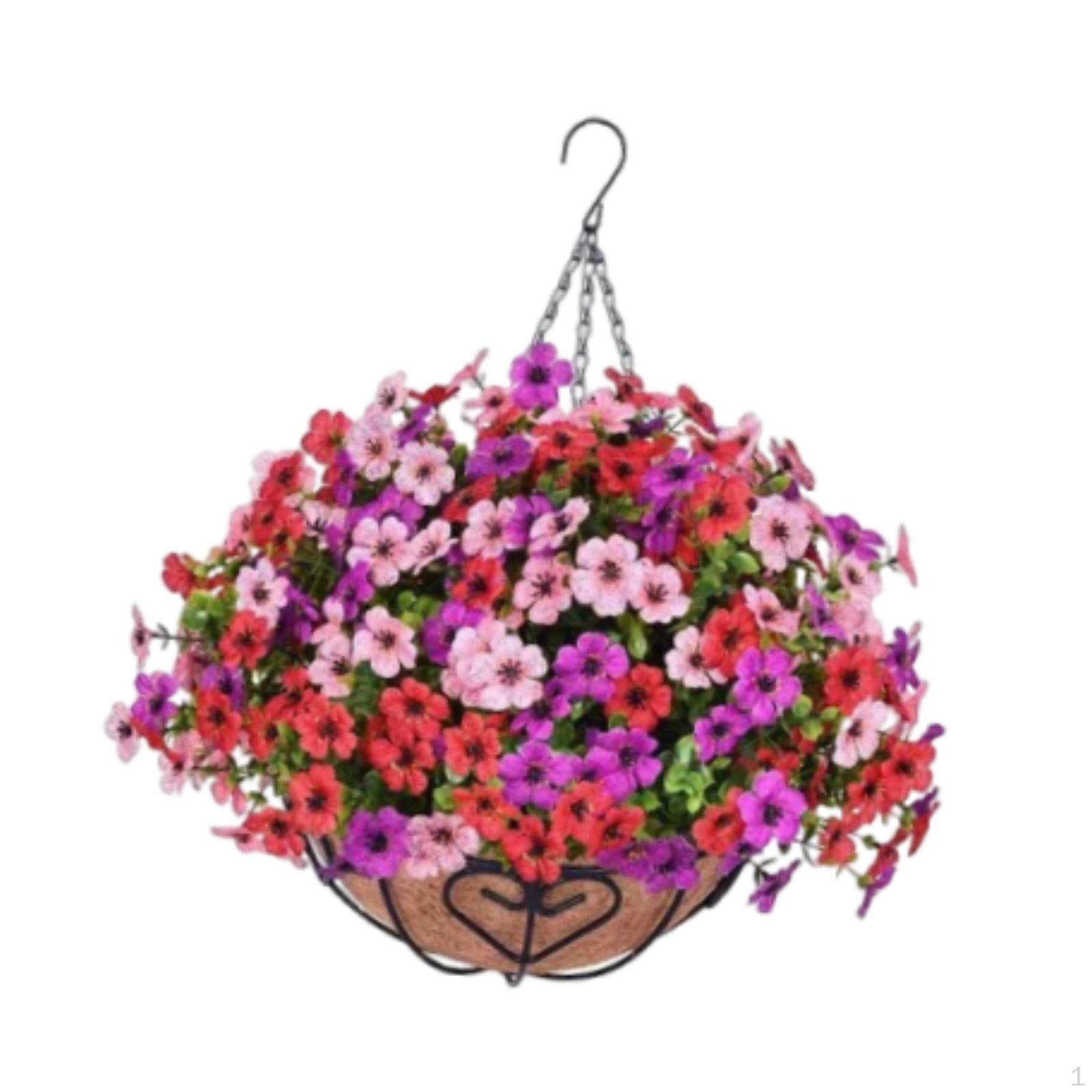 

Искусственная корзина с цветами, Подвеска для растений, Горшок с кокосовым вкладышем, Подвесной для B