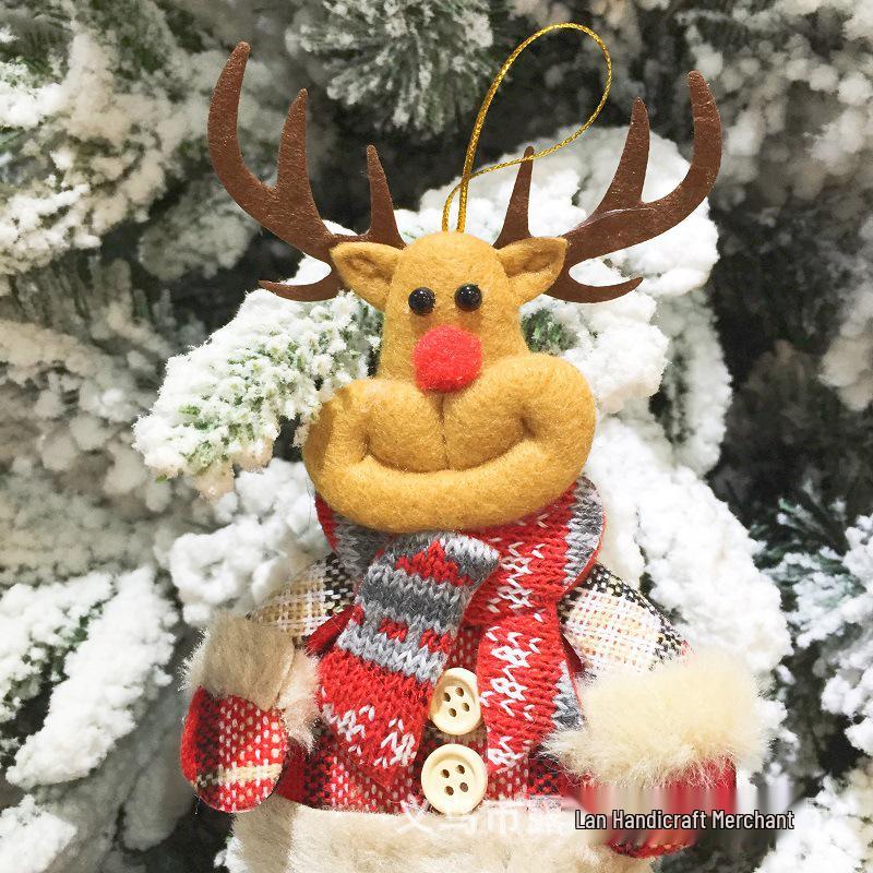 Christmas Dancing Dolls: Old Man, Snowman, Reindeer, Bear, Cloth Art Tree Ornaments, Accessories