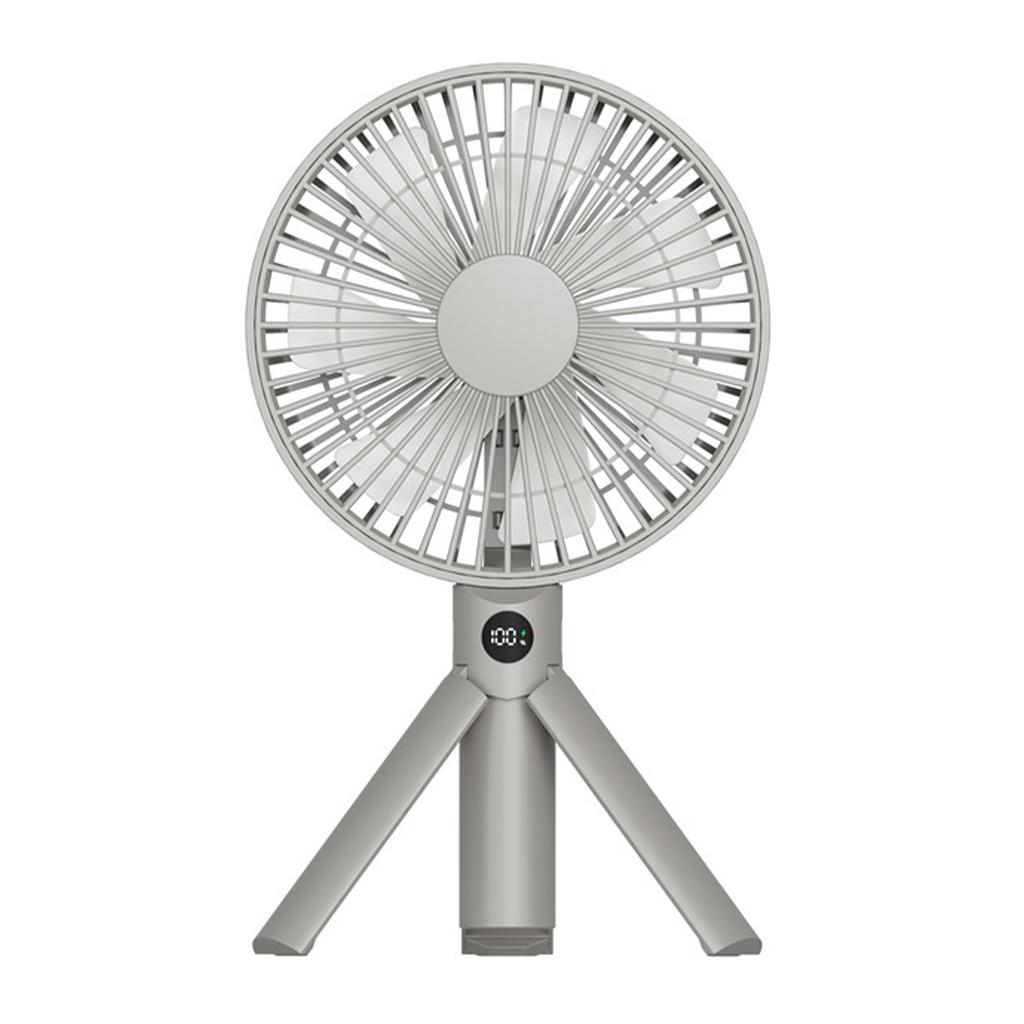 Portable Handheld Rechargeable Fan USB Rechargeable 4 Speed Wind Camping Tripod Fan for Outdoor Desktop Use/Tent Ceiling