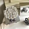 24pcs 4x6cm Artificial Chanson Rose Black Border Small Fragrant Flowers Decoracion Flower Box Wedding Bouquet Christmas Gift
