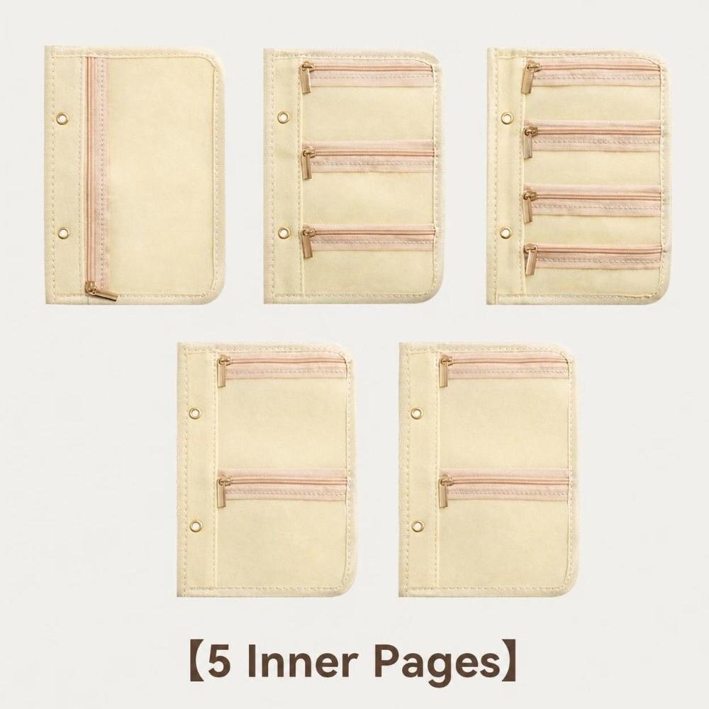Zipper Jewelry Storage Bag Embroidery Pattern Jewelry Book Elegant Jewelry Pouch Travel