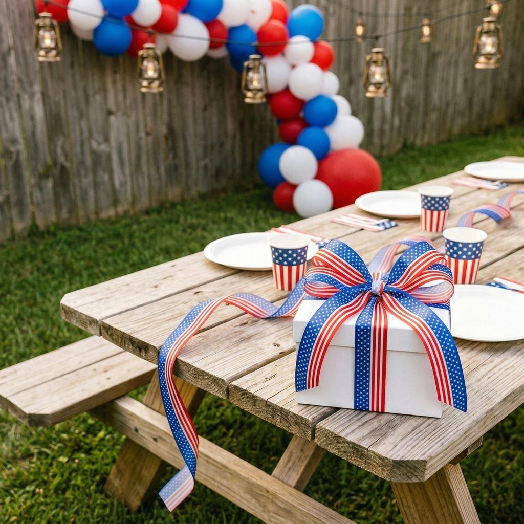 American Independence Day Ribbon, A Must-have Decorative Ribbon For Presidential Campaigns.