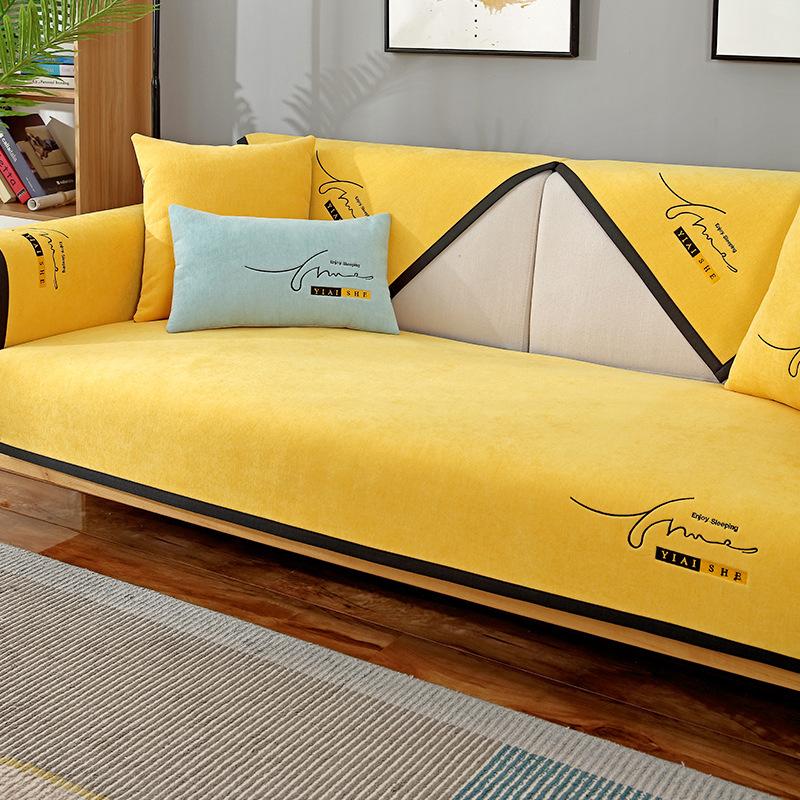 Sofa Cushion Universal Non-Slip In All Seasons, Modern Simple Cover All-Inclusive, High-End Seat Cushion Cover Cloth Towel Combination Chenier