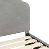 Kids Bed Frame with Headboard Light Grey 80 x 200 cm Velvet