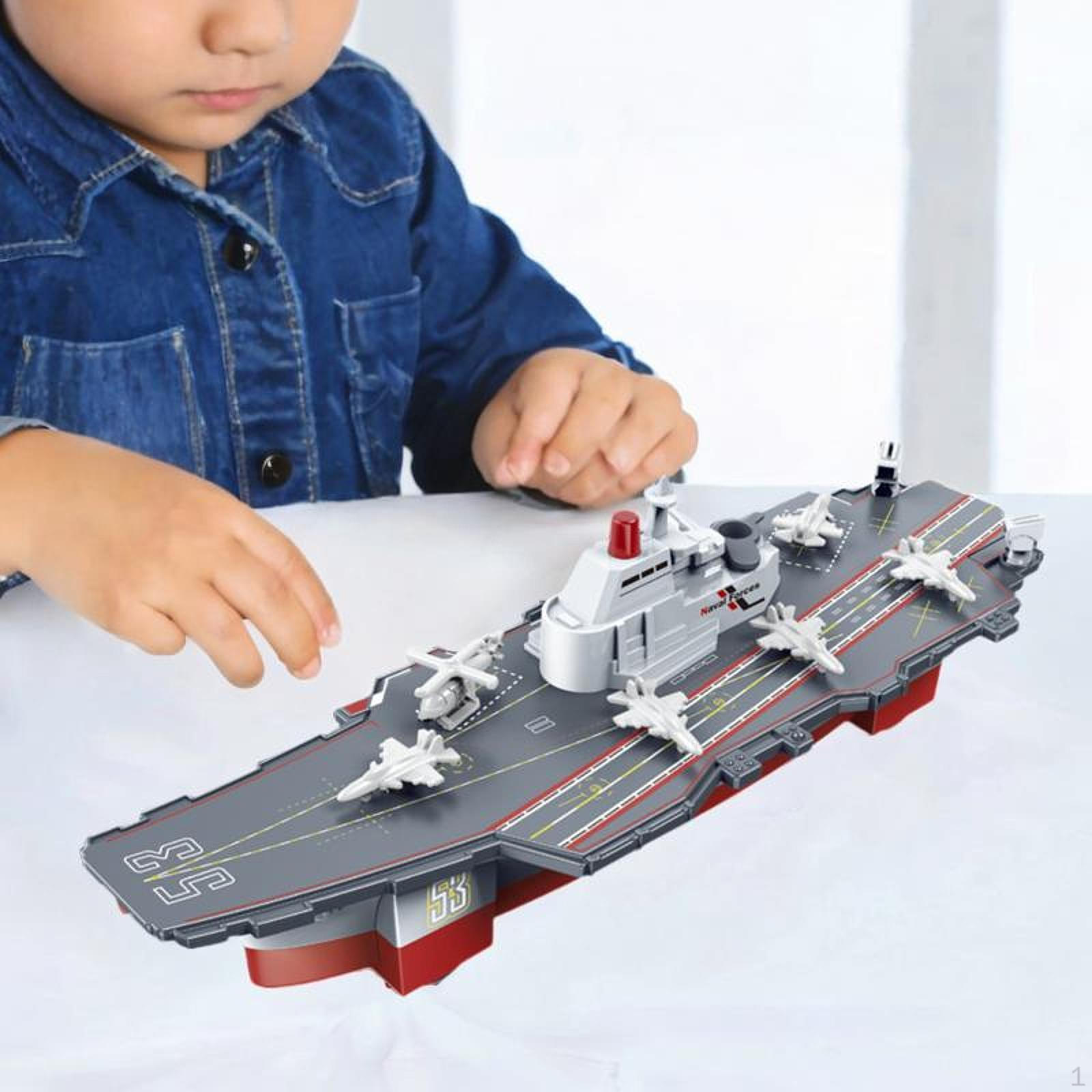 Aircraft Carrier Toy Spray Water Function Creative Naval Ship Model Launching Toys