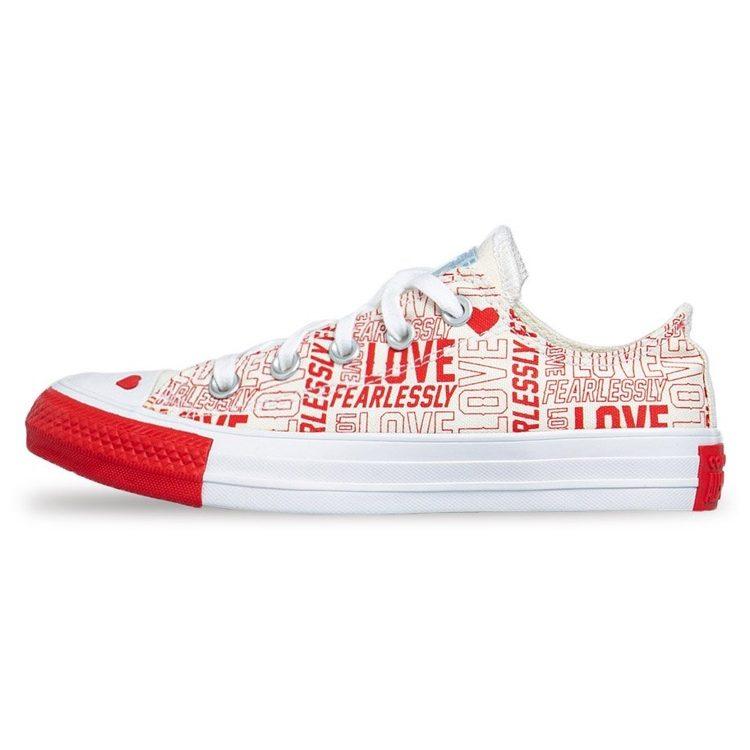 Converse Love Fearlessly Chuck Taylor All Star Low Top Red Women's 567311C
