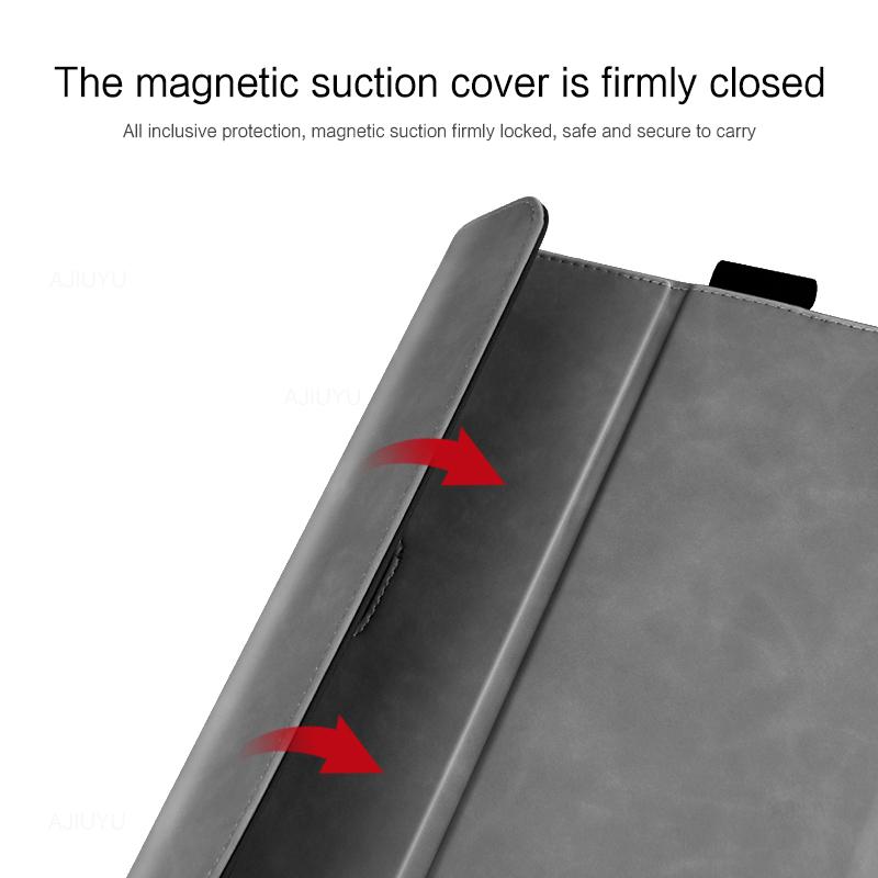 AJIUYU Flip Cover PU-Lederhülle Für Microsoft Surface Pro 9 8 7 7Plus 6 5 4 Tablethülle Für Surface Go 1 2 3 Go2 Ständerhülle