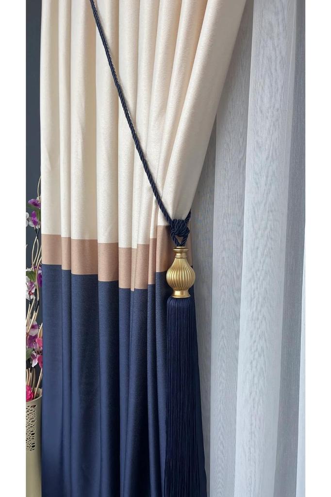 „EPeddler“ namų vieno sparno fono užuolaida, sandariai klostuota, žakardo, ryškių raštų