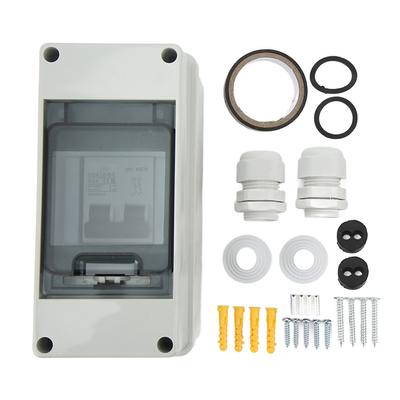 Circuit Breaker 2P 1000V DC 63A Isolation Switch with IP65 Waterproof Box for PV Solar System