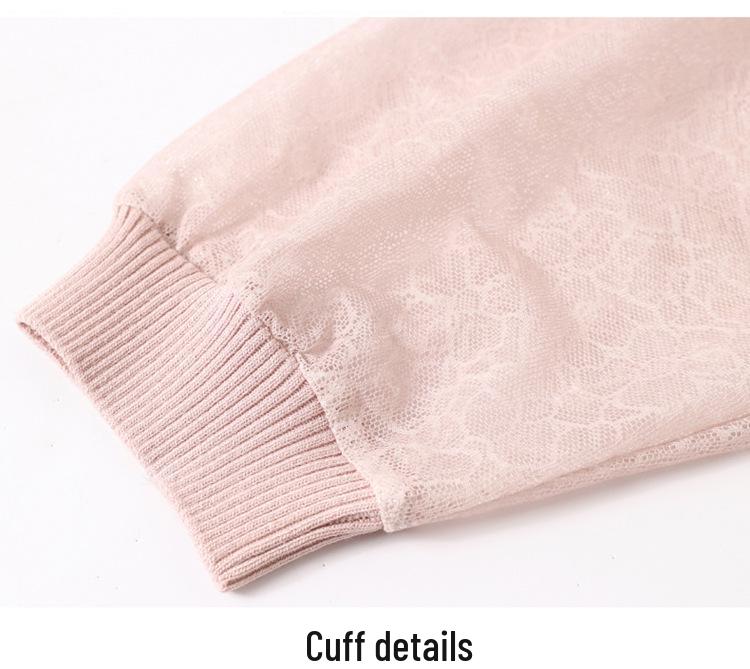 Mom's 2026 Spring Gauze Sleeve Knit Top Set for Middle-Aged & Elderly Women