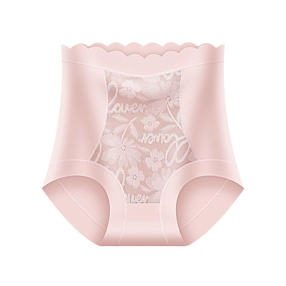 

Трусики из ледяного шелка Послеродовой формирователь тела Кружевные Бесшовные трусы Женские M розовый