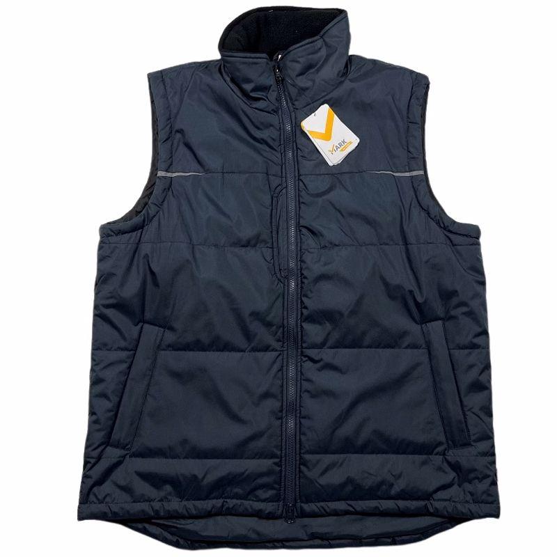 European and American Single Men Autumn and Winter Cotton Padded Windproof Waterproof Outdoor Waistcoat Loose plus Size Workwear Waistcoat
