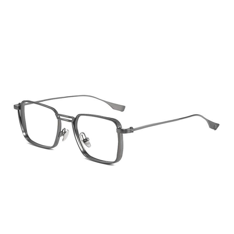 Non-polarized Alloy Night Vision Changing Sun Glasses Women Men Retro Square Large Frame Eyeglasses Female Sunglasses