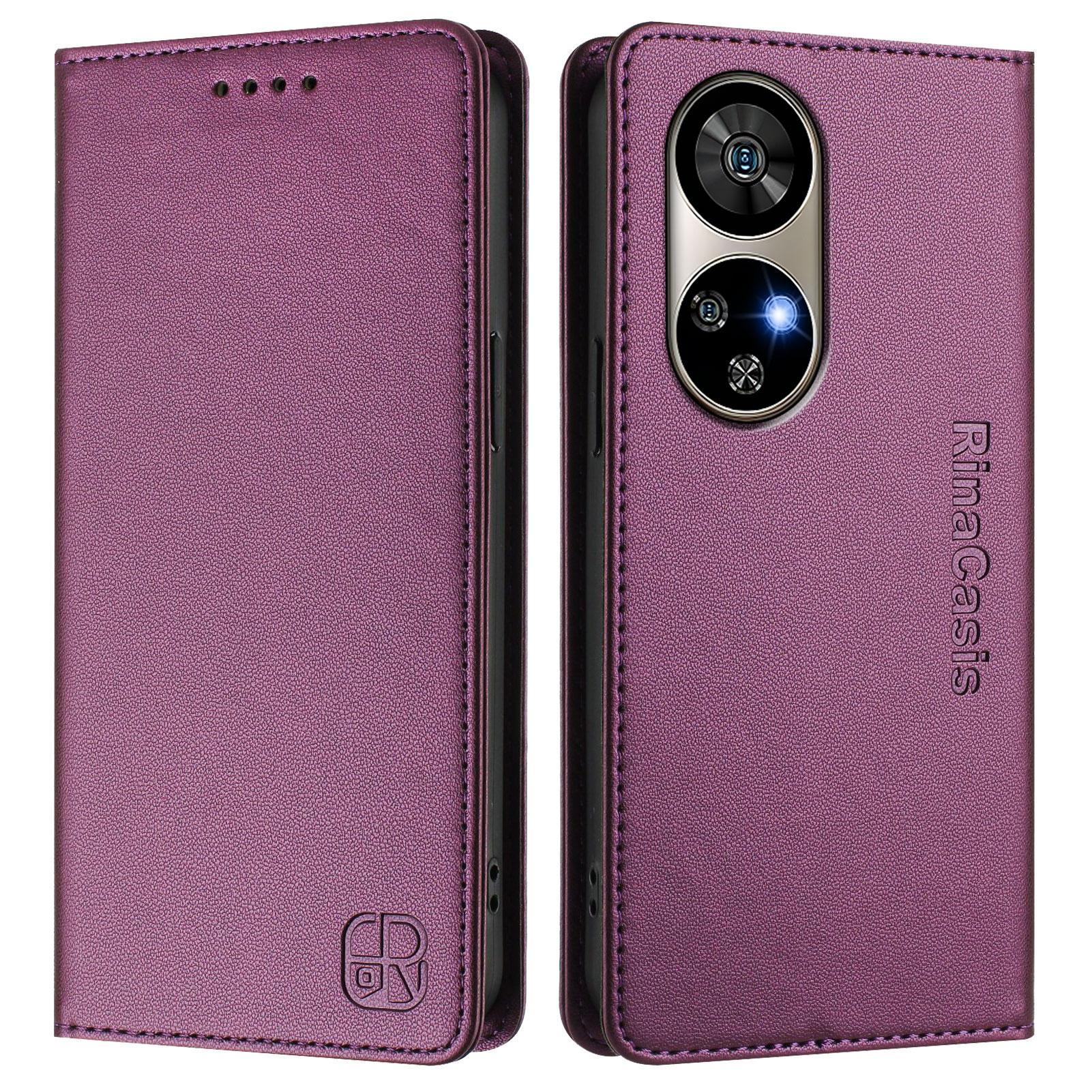 

Роскошный кожаный чехол для INFINIX Zero40/Smart9/Hot 50i/Note 40 40X/HOT20 RFID-блокировка слотов для карт Магнитная подставка для притяжения Ударопрочный откидной чехол Infinix Note 40 Pro 4G темно-фиолетового