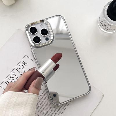 Luxus-Beschichtung Make-up-Spiegel-Telefonhülle für iPhone 16 15 14 13 12 11 Pro Max XR X XS Hartacryl Stoßfeste Stoßfängerabdeckung