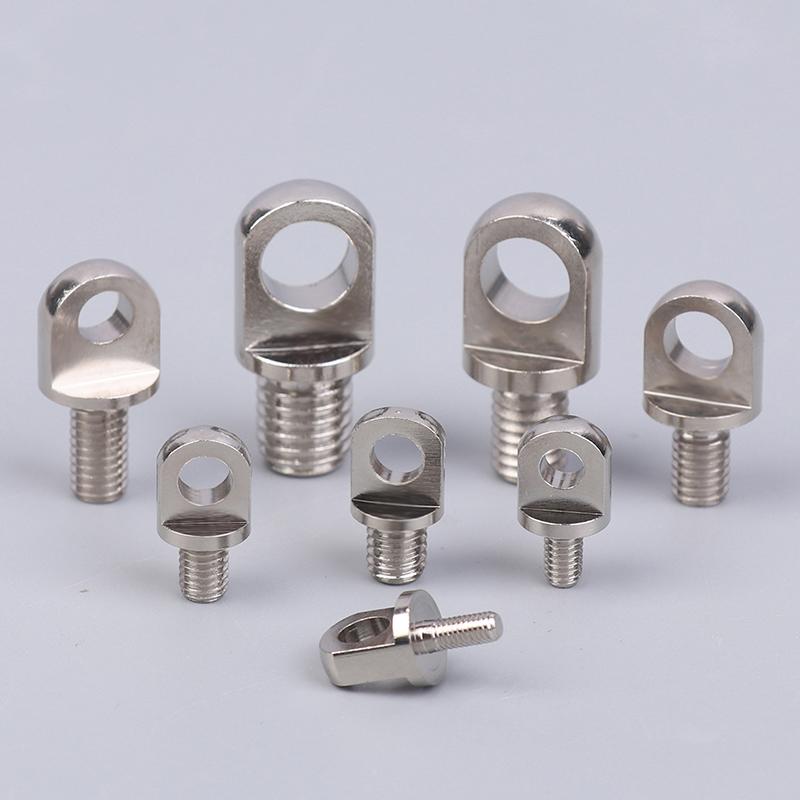 3Pcs Brass Stud Nuts & Eye Bolts With Hole M3/M4/M5/M6/M8/M10 Copper Lifting Eye Screws Set Hardware Accessories