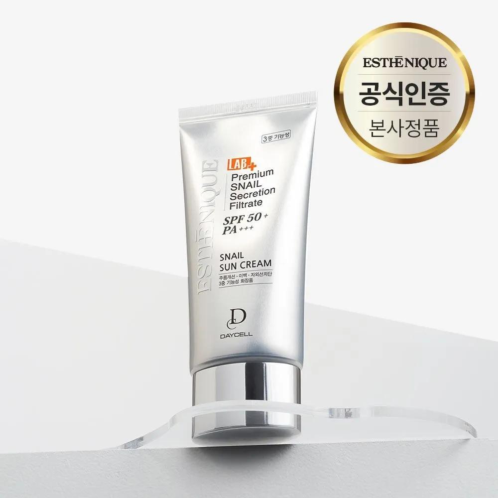 DAYCELL Estenique Snail Sun Cream 70g (SPF50+) Non-sticky whitening tone-up sun cream