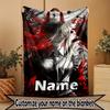 Custom Name Personalized Makima Chainsaw Man Print Blanket, Home Decor, Bedroom, Sofa, Camping, Couch, Gifts for Birthday ChristmasEnthusiasts