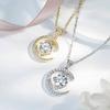 Sterling Silver Moissanite Necklace for Women High-end Design Pendant Niche Smart Clavicle Chain Female Fine Jewelry