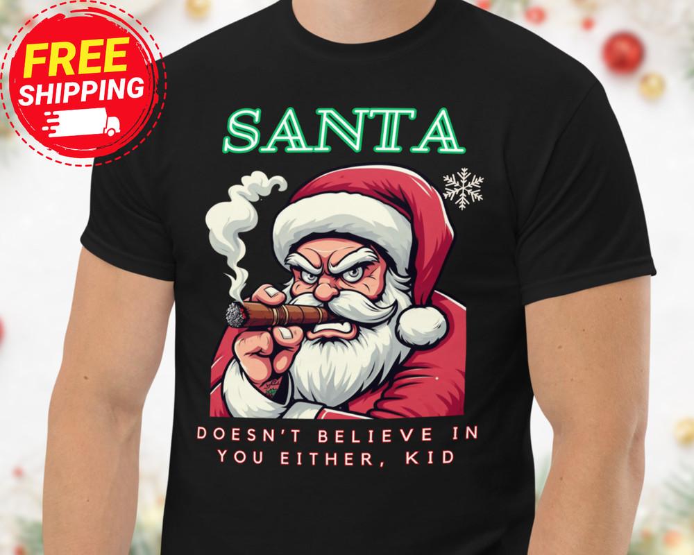 NEW Funny Santa Claus Shirt Bad Santa Shirt Funny Christmas Party Shirt Unisex Unisex T-Shirt XXXL