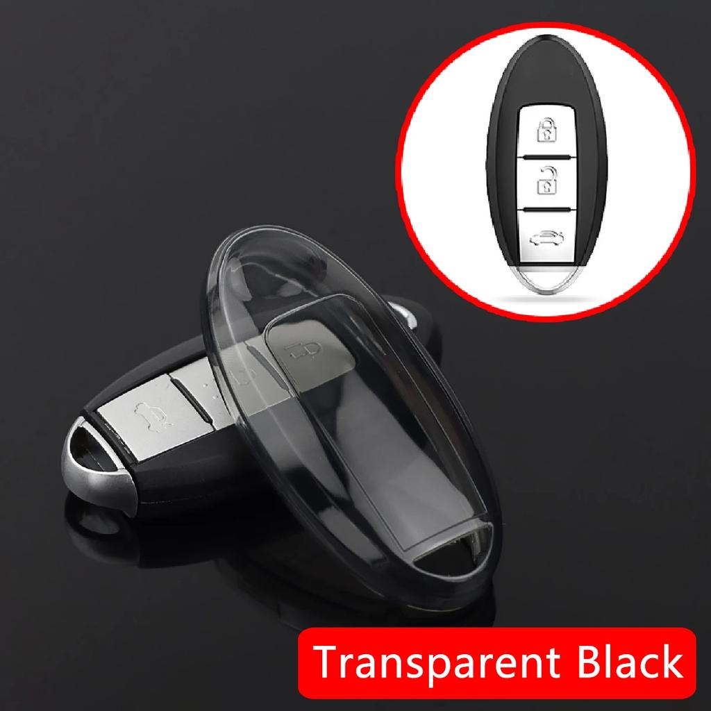 Clear Transparent Tpu Car Smart Key Cover Case For Rogue/X-Trail Rogue Sport Qashqai Q30 Q50 Q60 Q70/Q70L Qx50 Qx60 Qx70 Qx80