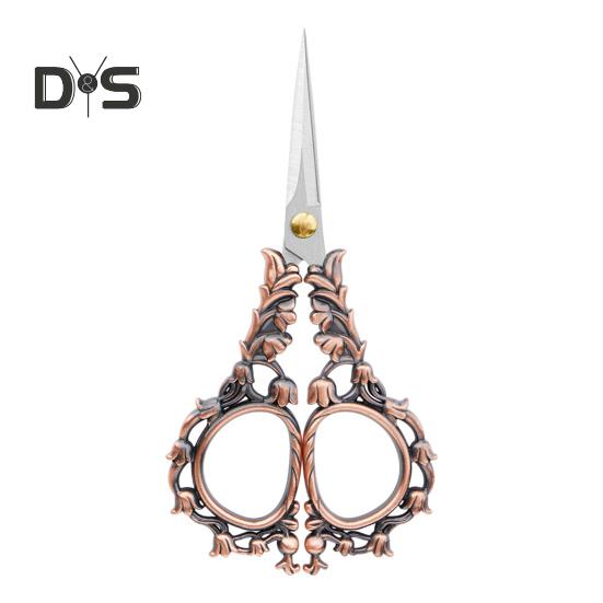 Vintage Carved Flower Scissors Heavy Duty Stainless Steel Sharp Blade Multipurpose Tailor Scissors DIY Embroidery Arts Crafts Crochet Yarn Needlework