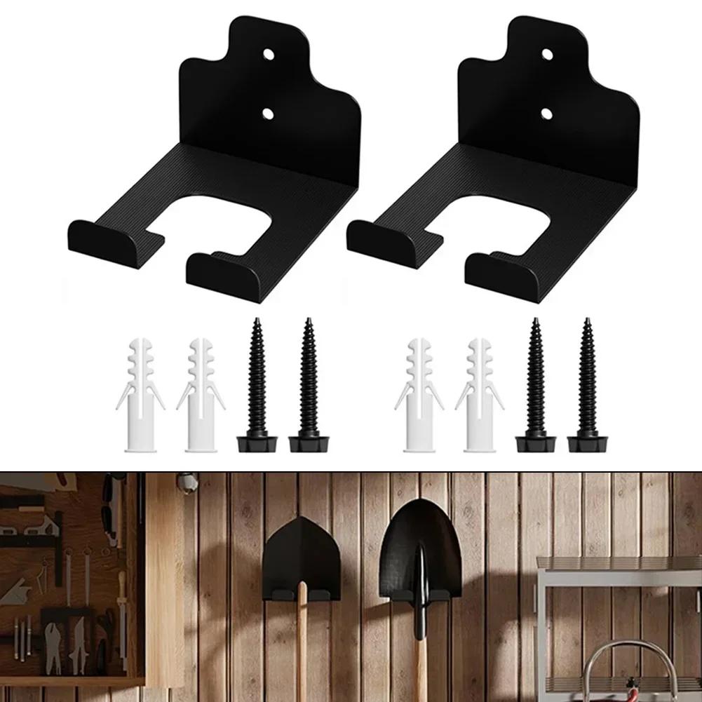2pcs Heavy Duty Garden Tool Hanger Sturdy Wall Mount Storage For Power Tools Wall Hook Towel Hanger For Hardware