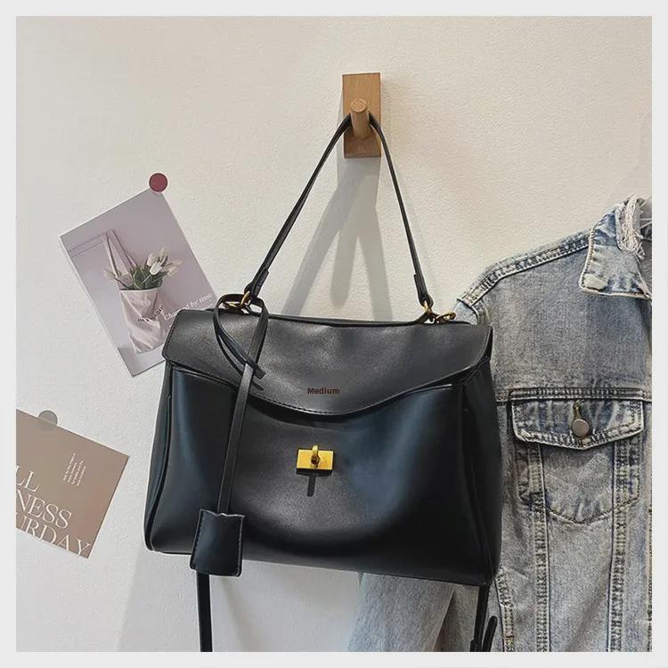 Francouzská měkká taška Tote pro ženy - Velkokapacitní, elegantní taška přes rameno a messenger taška